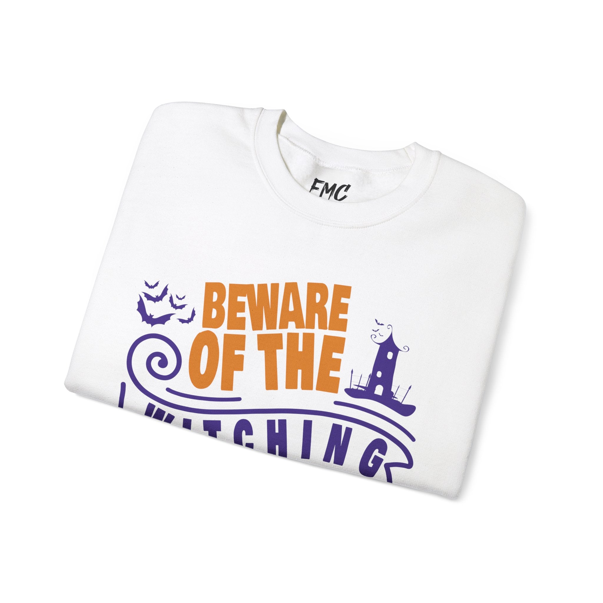 Beware of Witching Hour - Retro Witch Halloween Sweatshirt, Unisex Halloween Sweatshirt, Trendy Men and Women Halloween Sweatshirt, Halloween Apparel