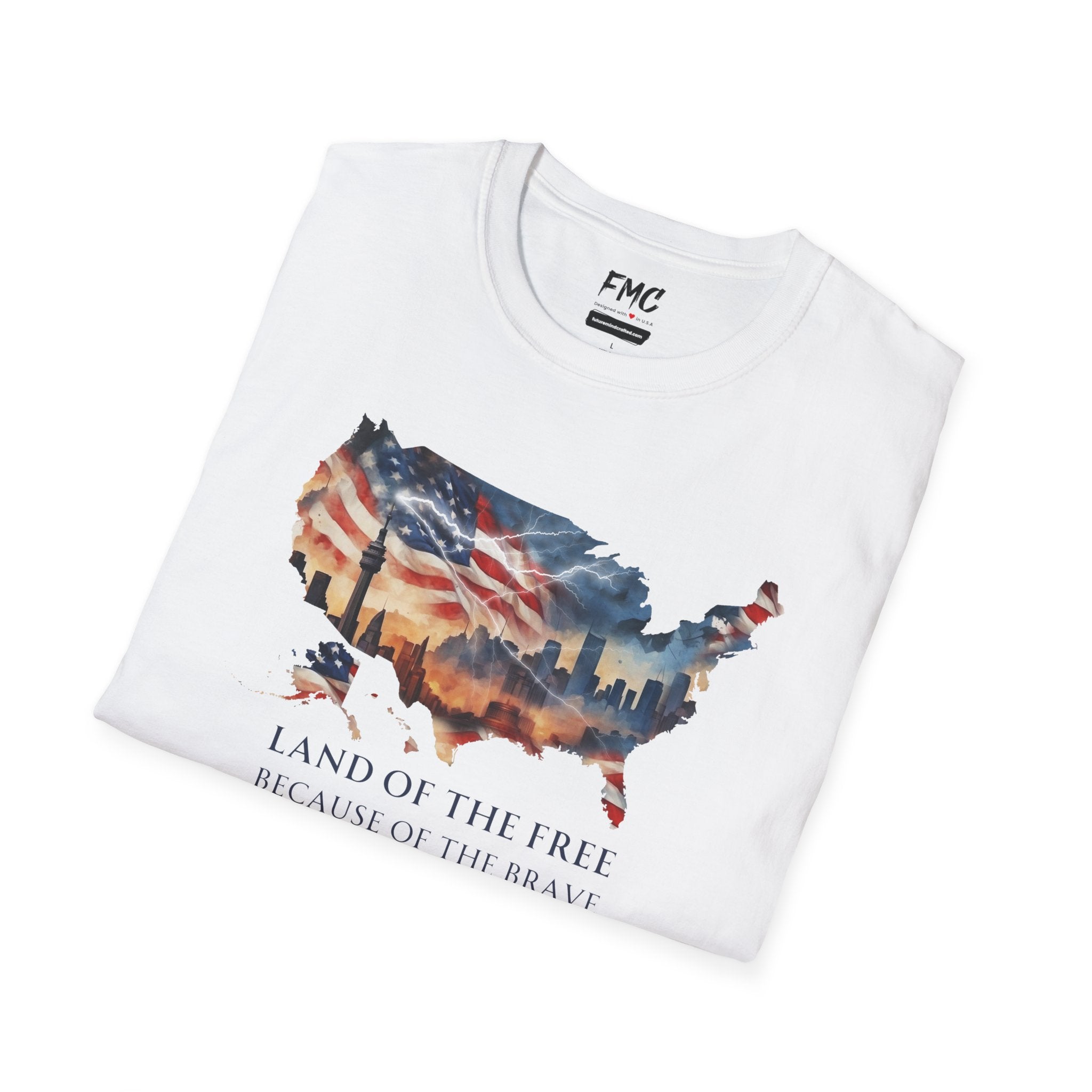 Land of the Free, Because of the Brave T-Shirt, 4th of July Shirt Gift,  Independence Day Shirt, Patriot Tee, 4th July Gift, Gift 4th July