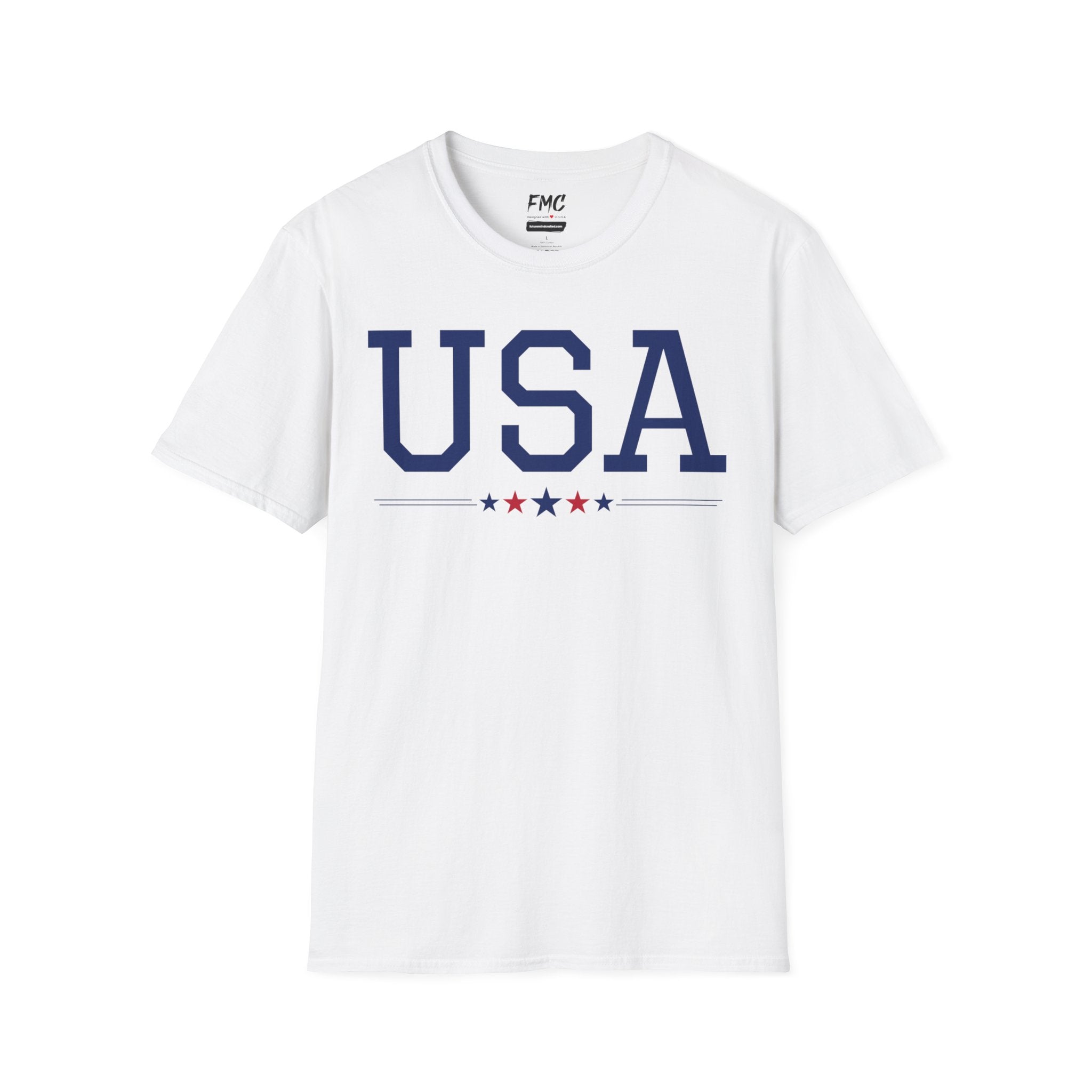USA American Patriot T-Shirt with Five Star: Perfect 4th of July Shirt for Independence Day! Best Gift Unisex Tee