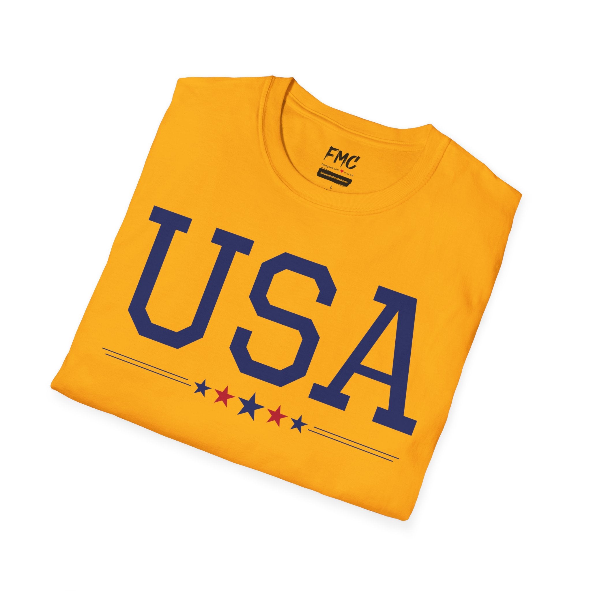 USA American Patriot T-Shirt with Five Star: Perfect 4th of July Shirt for Independence Day! Best Gift Unisex Tee