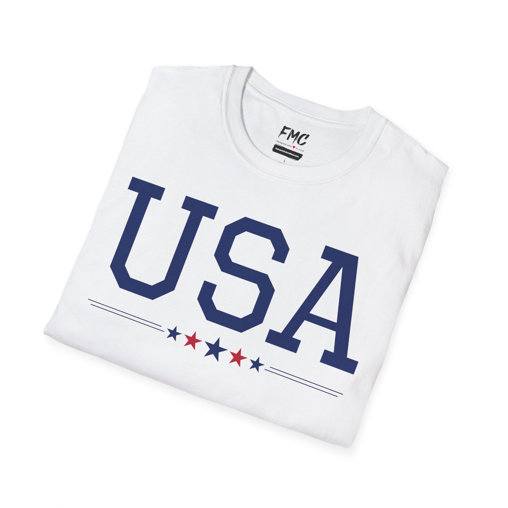 USA American Patriot T-Shirt with Five Star: Perfect 4th of July Shirt for Independence Day! Best Gift Unisex Tee