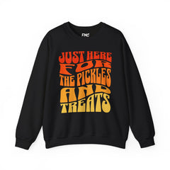 Just Here For Pickle Halloween Sweatshirt - Wavy Retro Halloween Tee, Trendy Fall Shirt for Moms, Perfect Women Vintage Halloween Gift