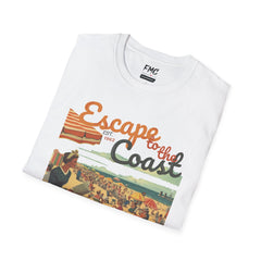 Vintage Postcard Shirt - Vintage Beach Escape Coast Tee, Cute Beach Shirt for Her, Trendy Summer Shirt and Beach Outfit, Ideal Vacay Shirt