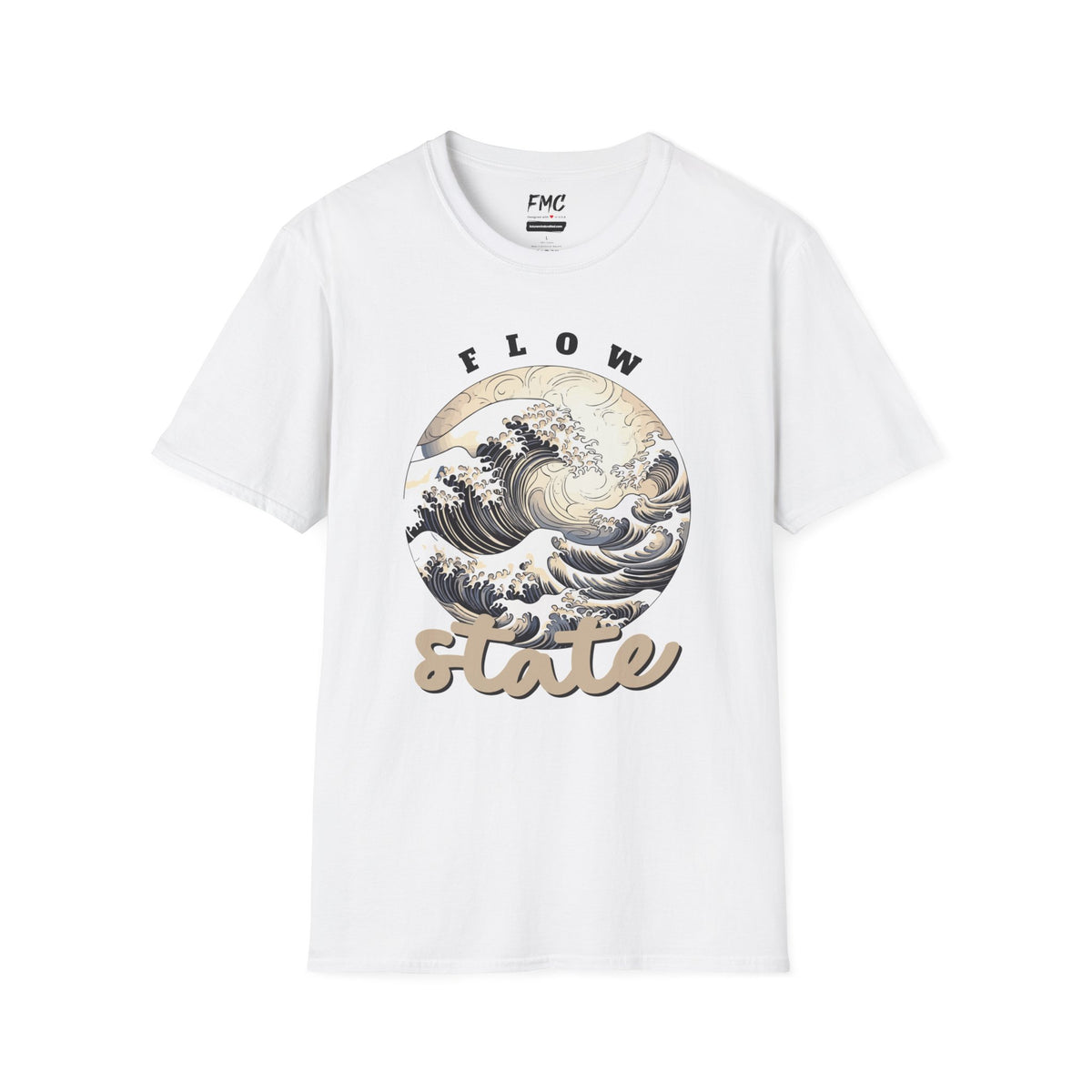 Flow State Shirt - Sea Waves Mandala Ocean Design, Unisex Beach Shirt, Trendy Summer Shirt and Beach Outfit, Perfect Vacay Shirt, Tee
