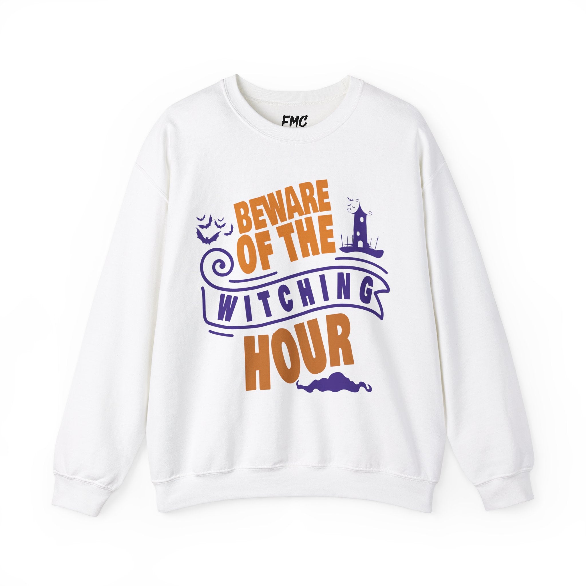 Beware of Witching Hour - Retro Witch Halloween Sweatshirt, Unisex Halloween Sweatshirt, Trendy Men and Women Halloween Sweatshirt, Halloween Apparel