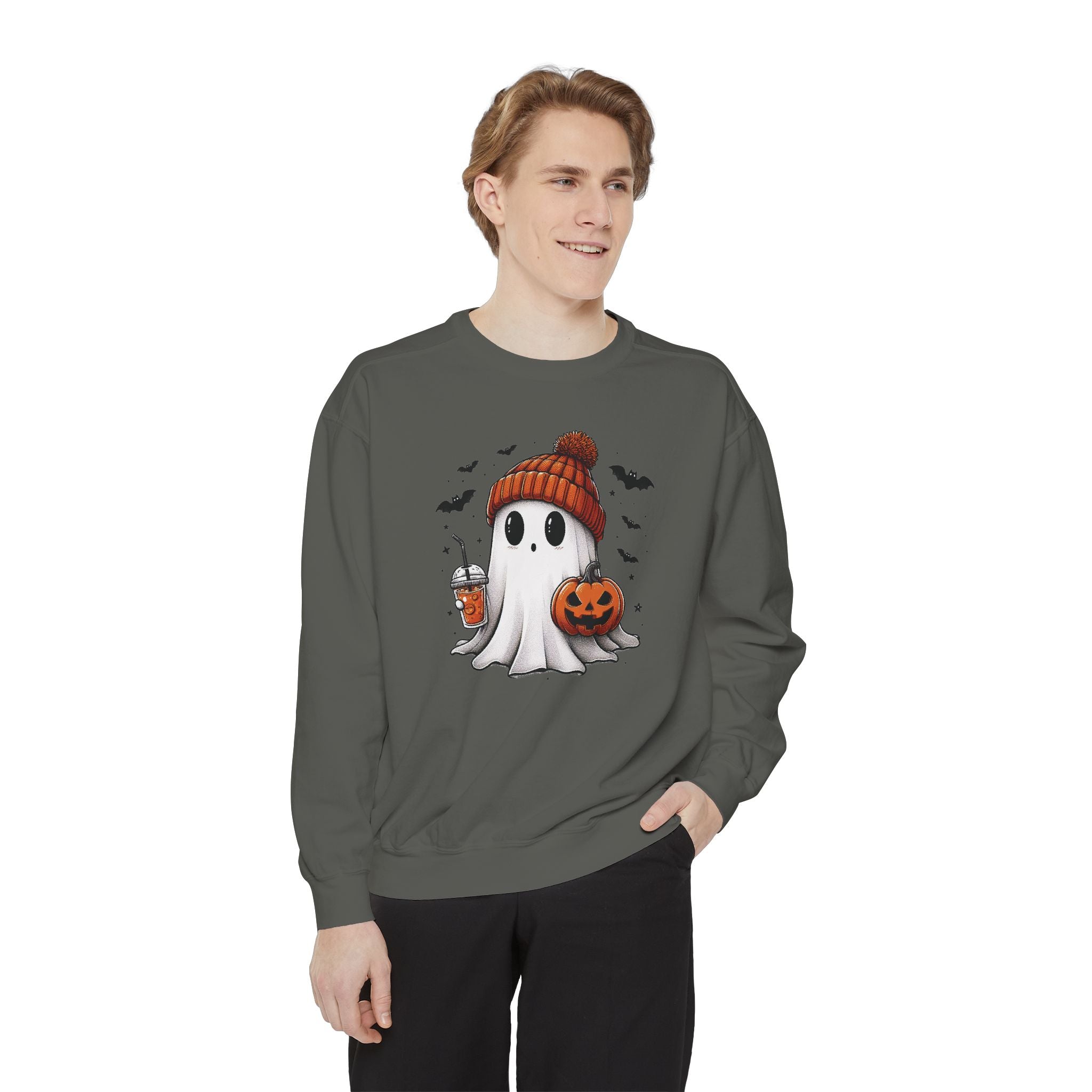 Halloween Spooky Ghost Comfort Colors Sweatshirt, Cute Ghost Sweatshirt, Halloween Sweatshirt, Cute Fall Sweatshirt Spooky Season Sweatshirt