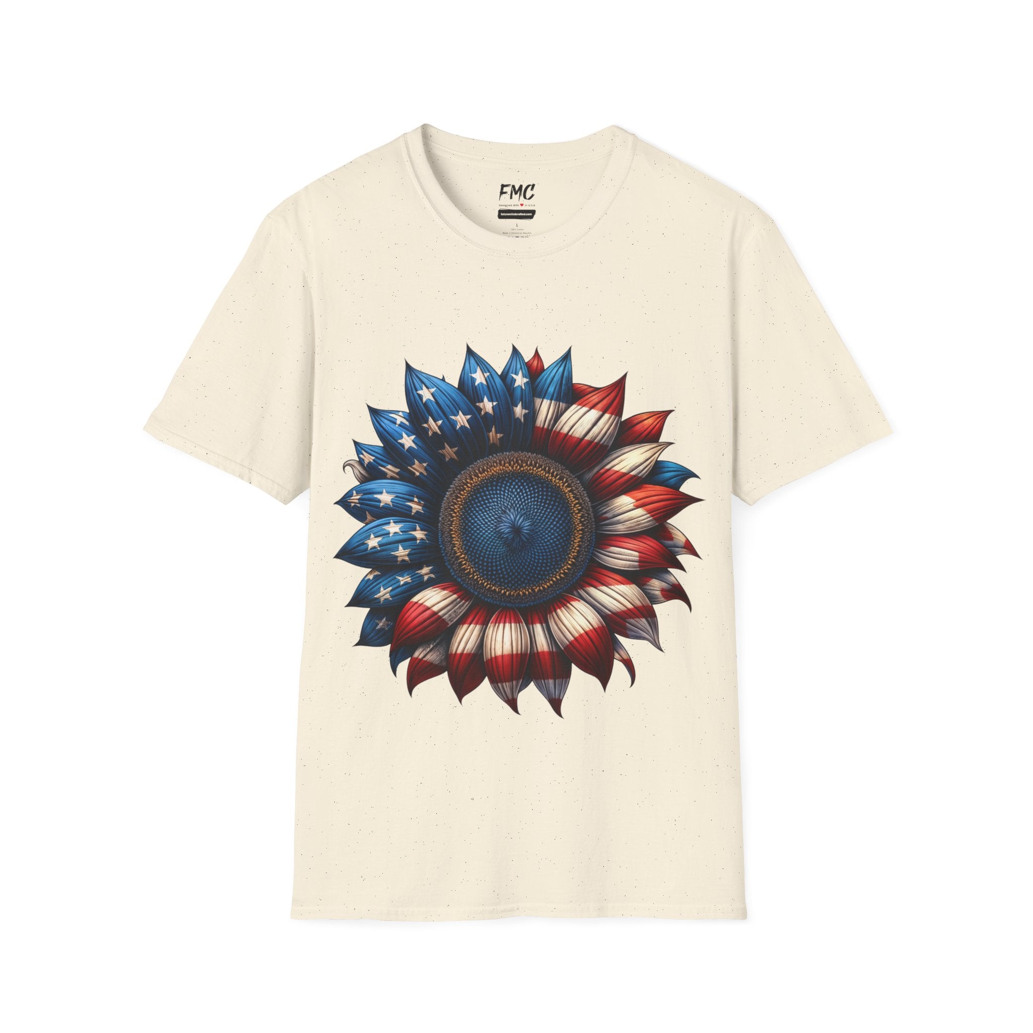 4th of July Shirt: Patriotic Sunflower American Flag Tee for Independence Day, Shirt for Women, Sunflower Tshirt, Fourth of July