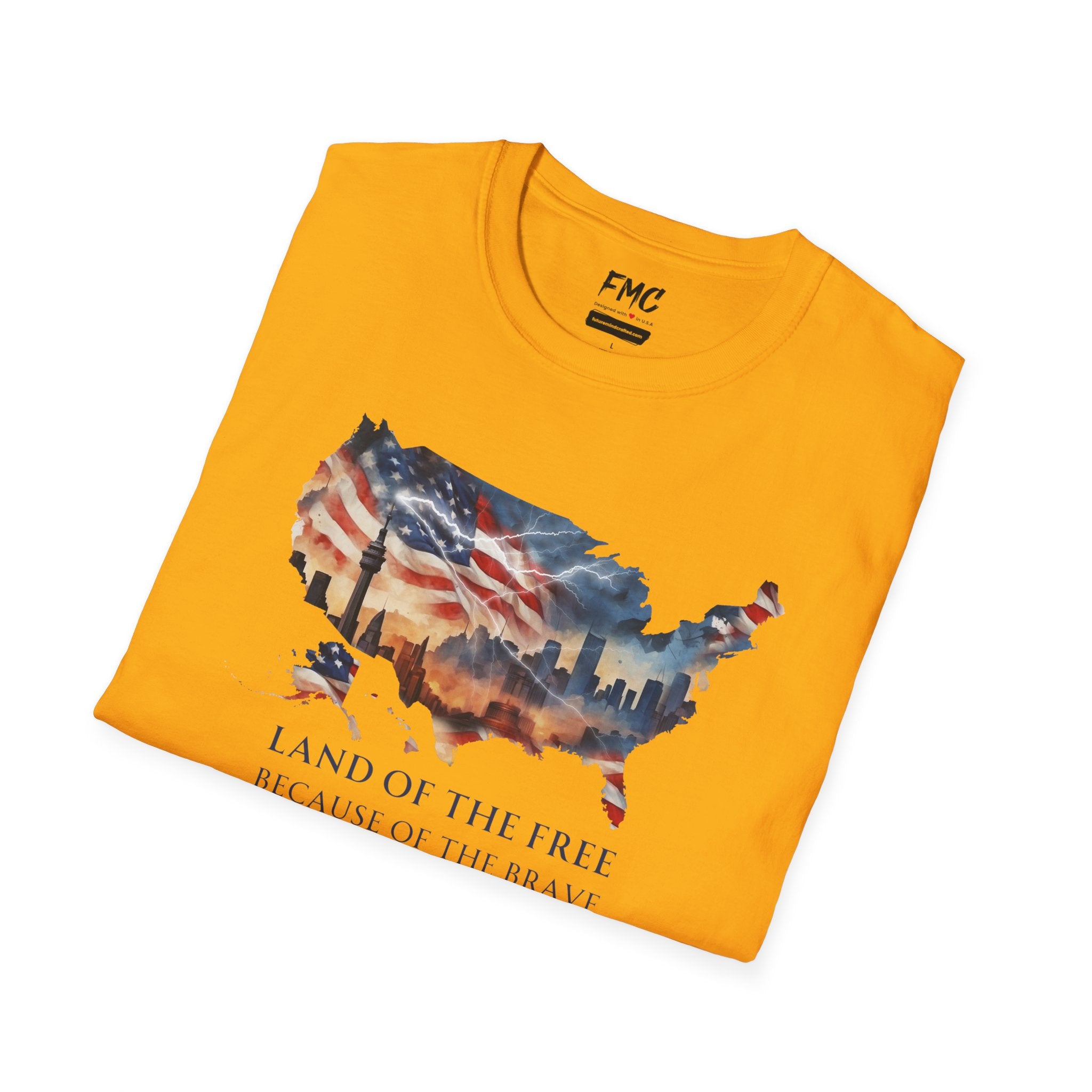 Land of the Free, Because of the Brave T-Shirt, 4th of July Shirt Gift,  Independence Day Shirt, Patriot Tee, 4th July Gift, Gift 4th July