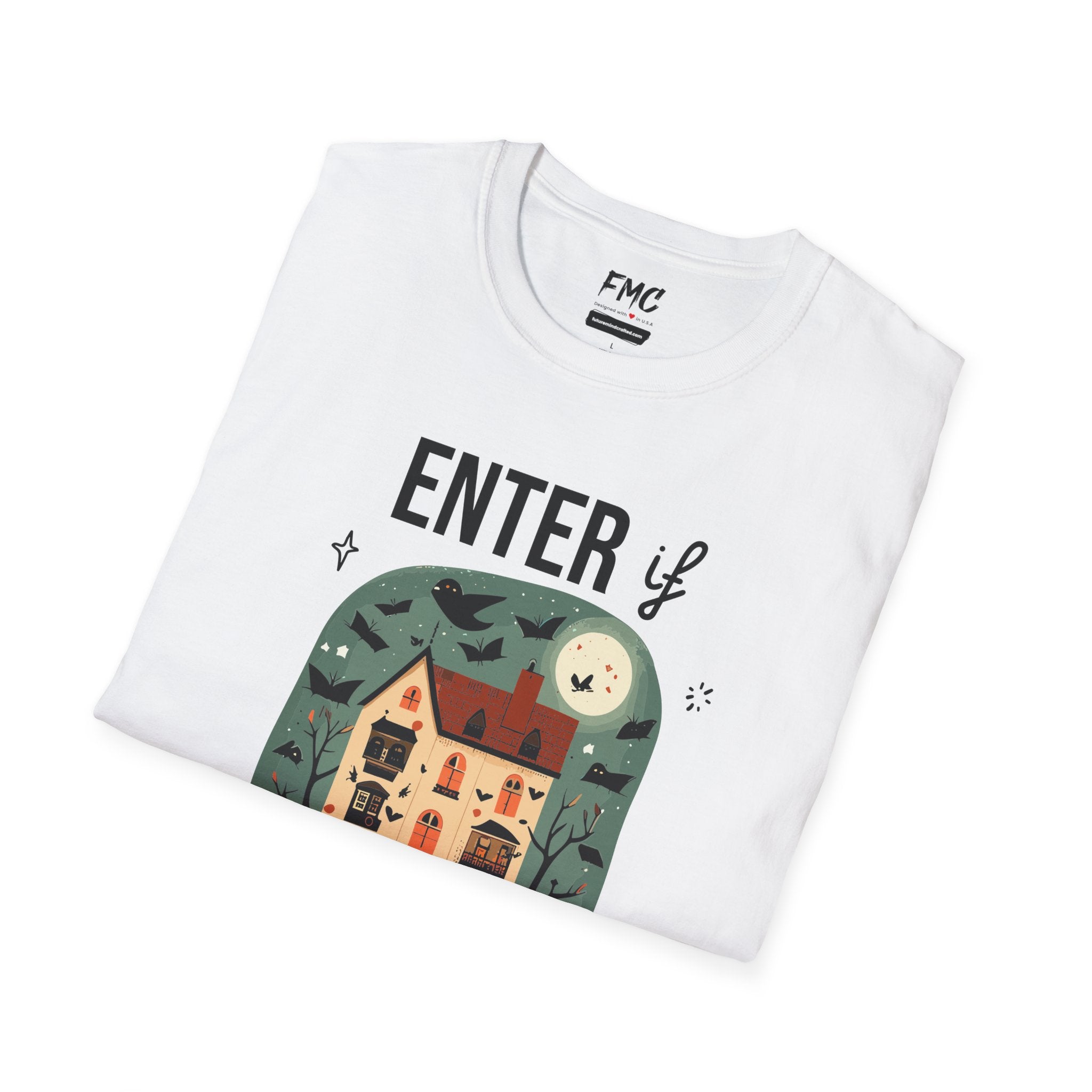 Enter If You Dare Shirt - Haunted House Shirt, Scary House Shirt, Unisex Halloween Apparel, Funny Halloween Puns, Trendy Halloween Tee