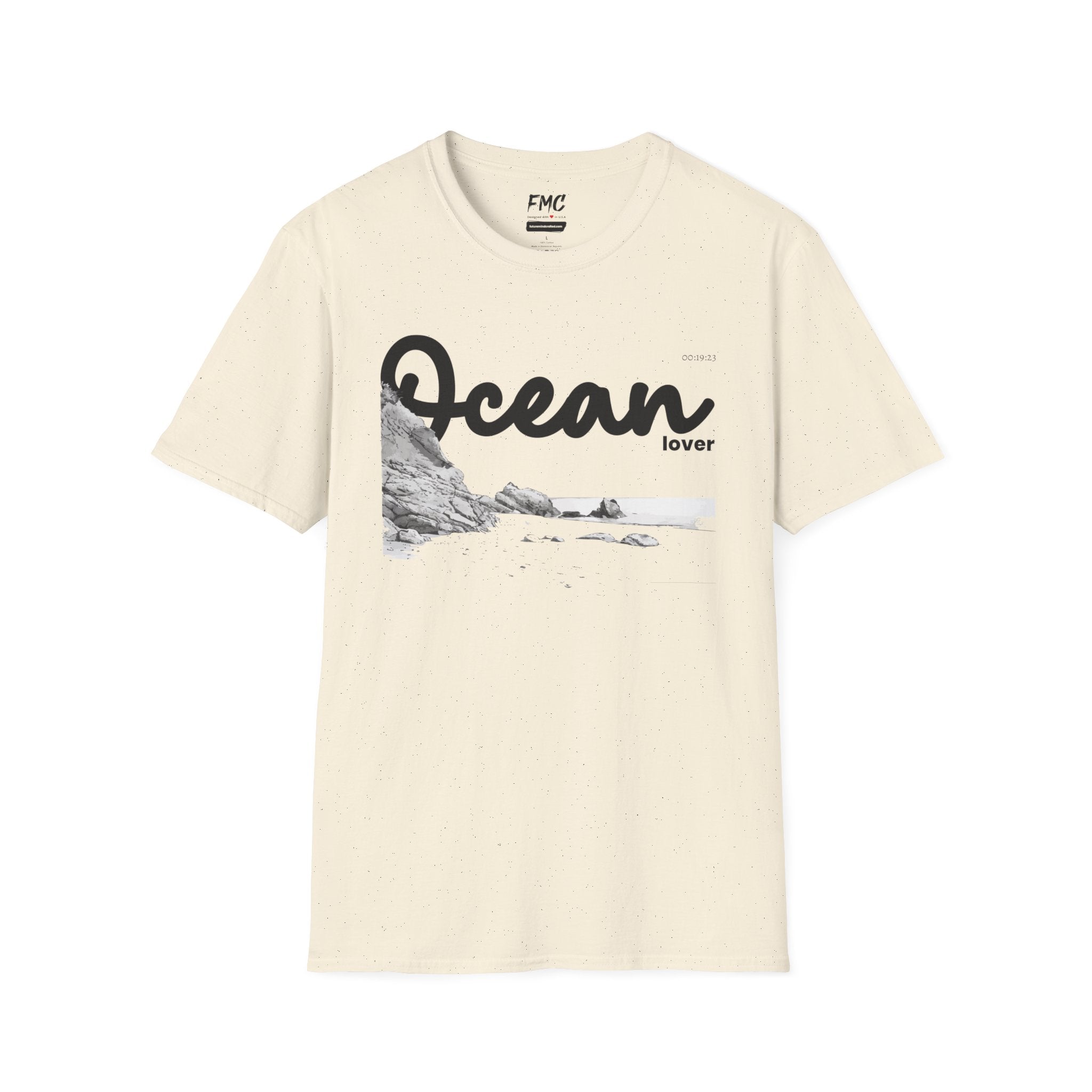 Ocean Lover Shirt - Monochrome Black and White Design, Unisex Summer Shirt, Trendy Beach Shirt, Perfect Summer Outfit and Vacay Shirt