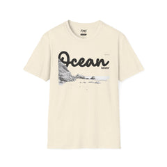 Ocean Lover Shirt - Monochrome Black and White Design, Unisex Summer Shirt, Trendy Beach Shirt, Perfect Summer Outfit and Vacay Shirt