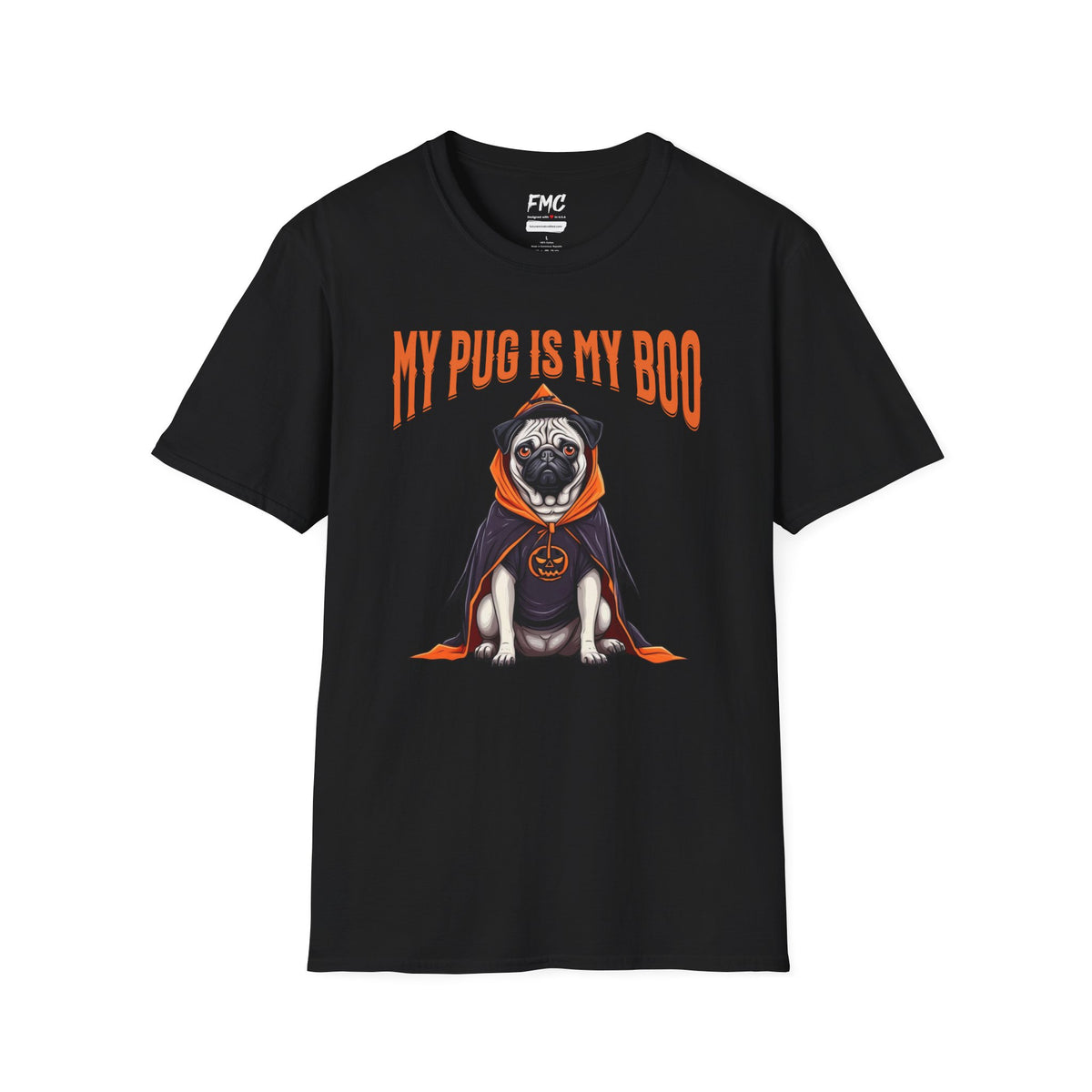 Pug Halloween Shirt - My Pug is My Boo Shirt, Dog Halloween Shirt, Trendy Women Halloween Tee, Perfect Pug Gift, Popular Halloween Apparel