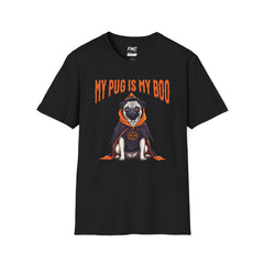 Pug Halloween Shirt - My Pug is My Boo Shirt, Dog Halloween Shirt, Trendy Women Halloween Tee, Perfect Pug Gift, Popular Halloween Apparel