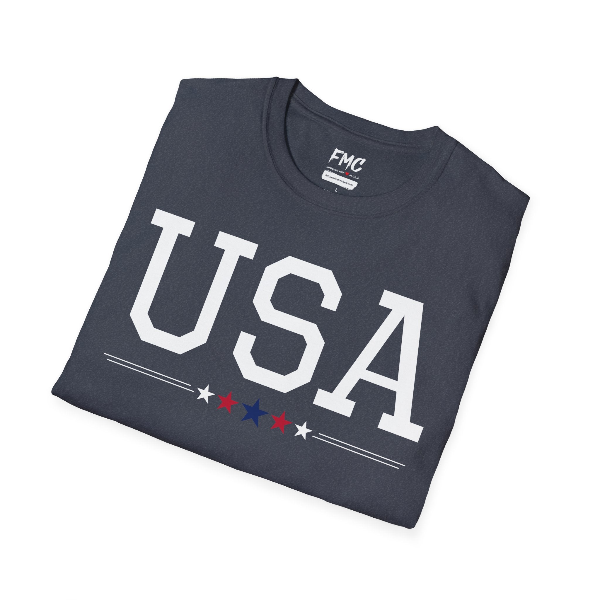 USA American Patriot T-Shirt with Five Star: Perfect 4th of July Shirt for Independence Day! Best Gift Unisex Tee