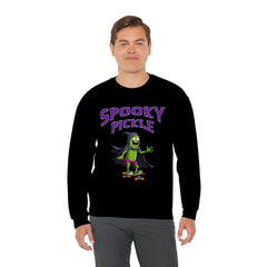 Spooky Pickle Adult Sweatshirt - Funny Pickle Halloween Adult Sweatshirt, Trendy Halloween Adult Sweatshirt, Ideal Halloween Gift