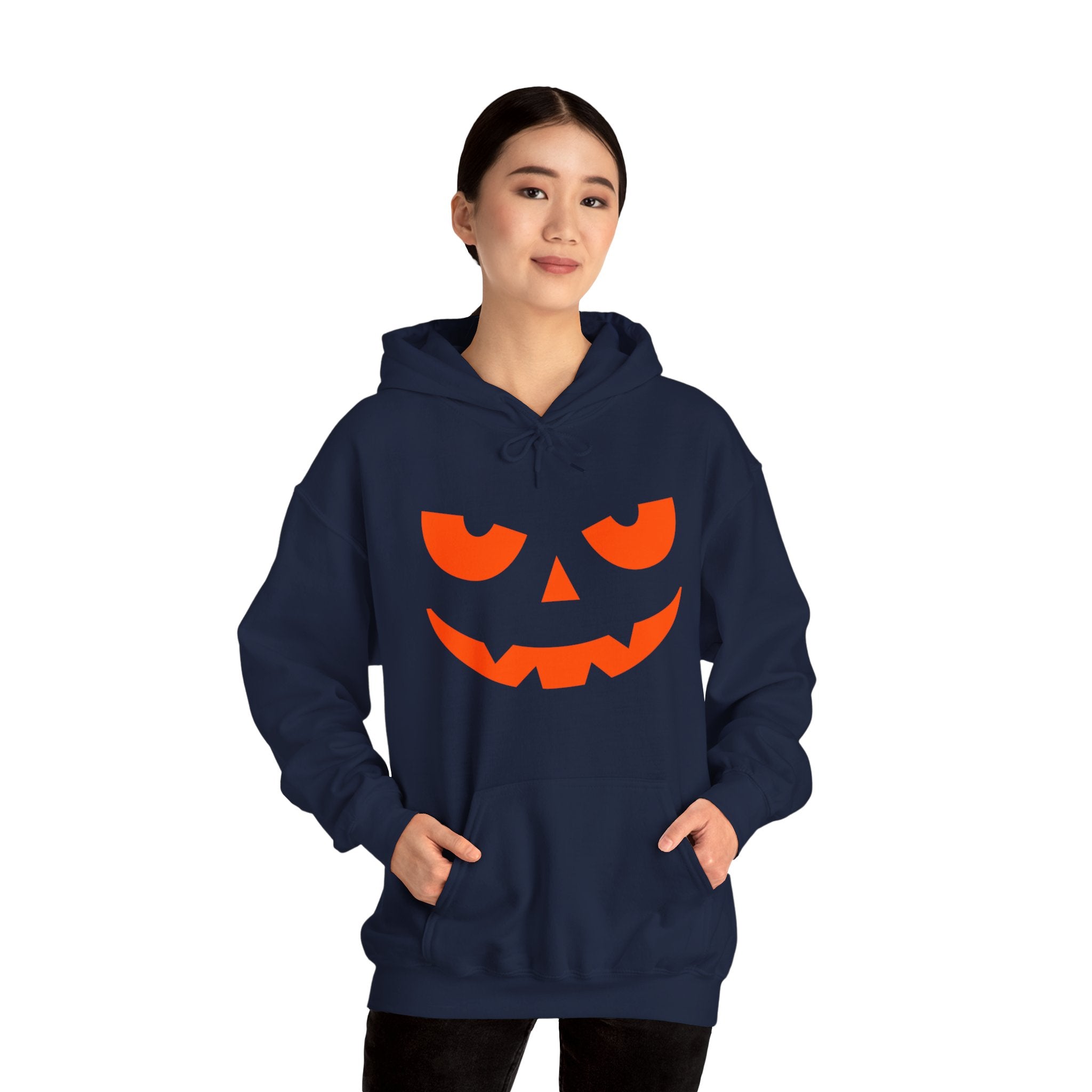 Pumpkin Face Halloween Hoodies - Jack O Lantern Hoodies, Scary Pumpkin Hoodies, Family Halloween Hoodies, Unisex Halloween Hoodies