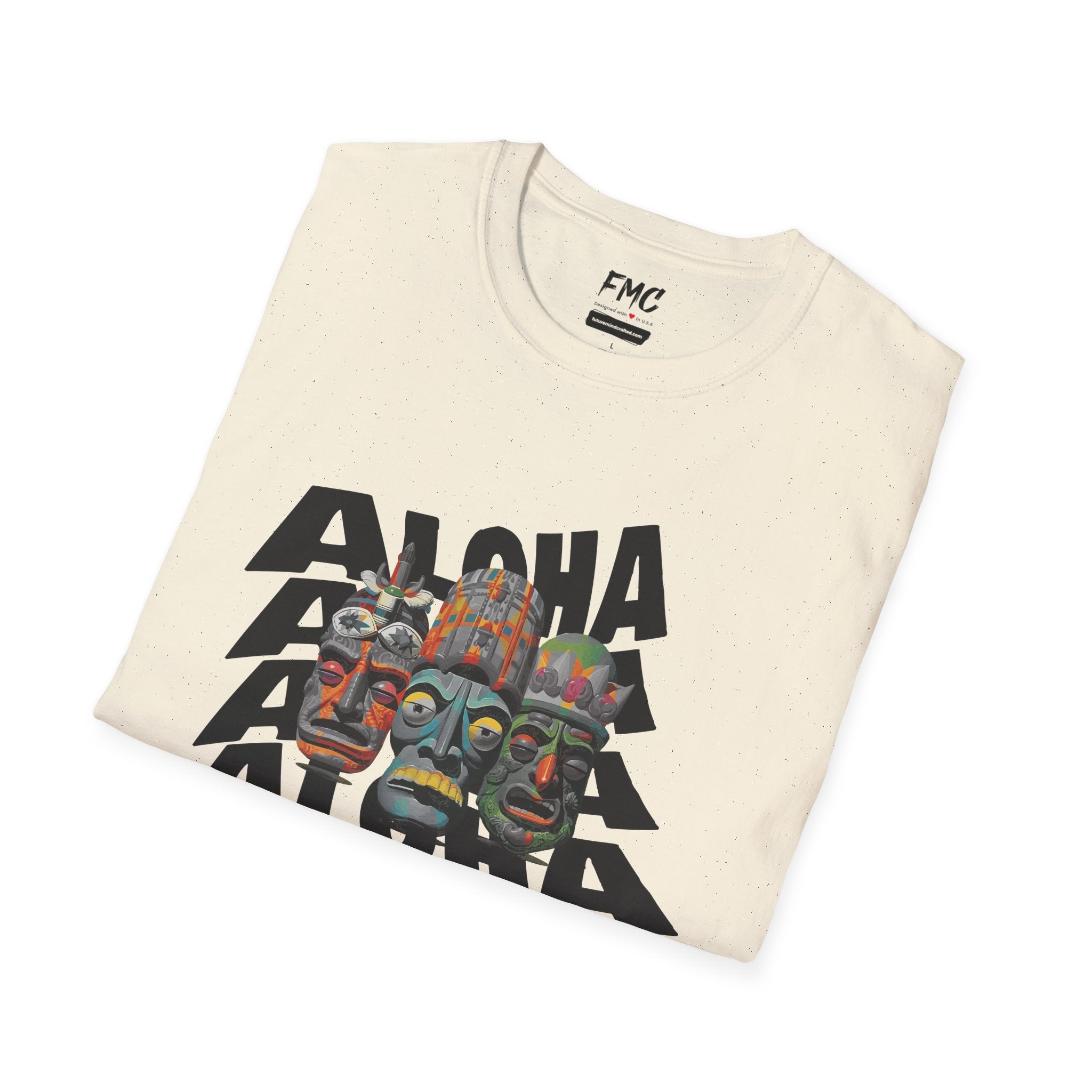 Aloha Summer Shirt - Aloha Masks Tropical Summer Tee, Unisex Beach Shirt, Trendy Summer Shirt, Perfect Summer Beach Outfit and Vacay Shirt, Tee