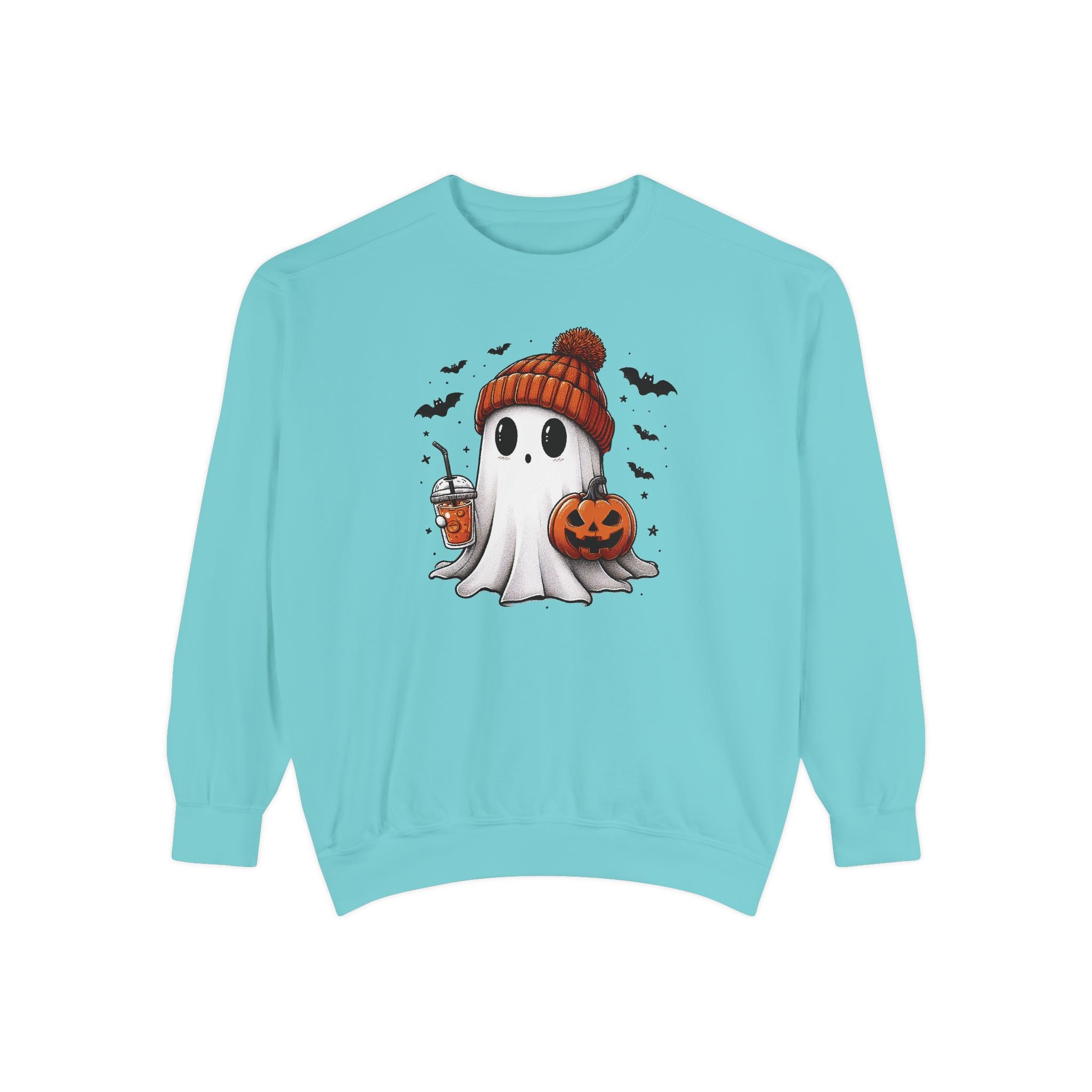 Halloween Spooky Ghost Comfort Colors Sweatshirt, Cute Ghost Sweatshirt, Halloween Sweatshirt, Cute Fall Sweatshirt Spooky Season Sweatshirt Secondary image