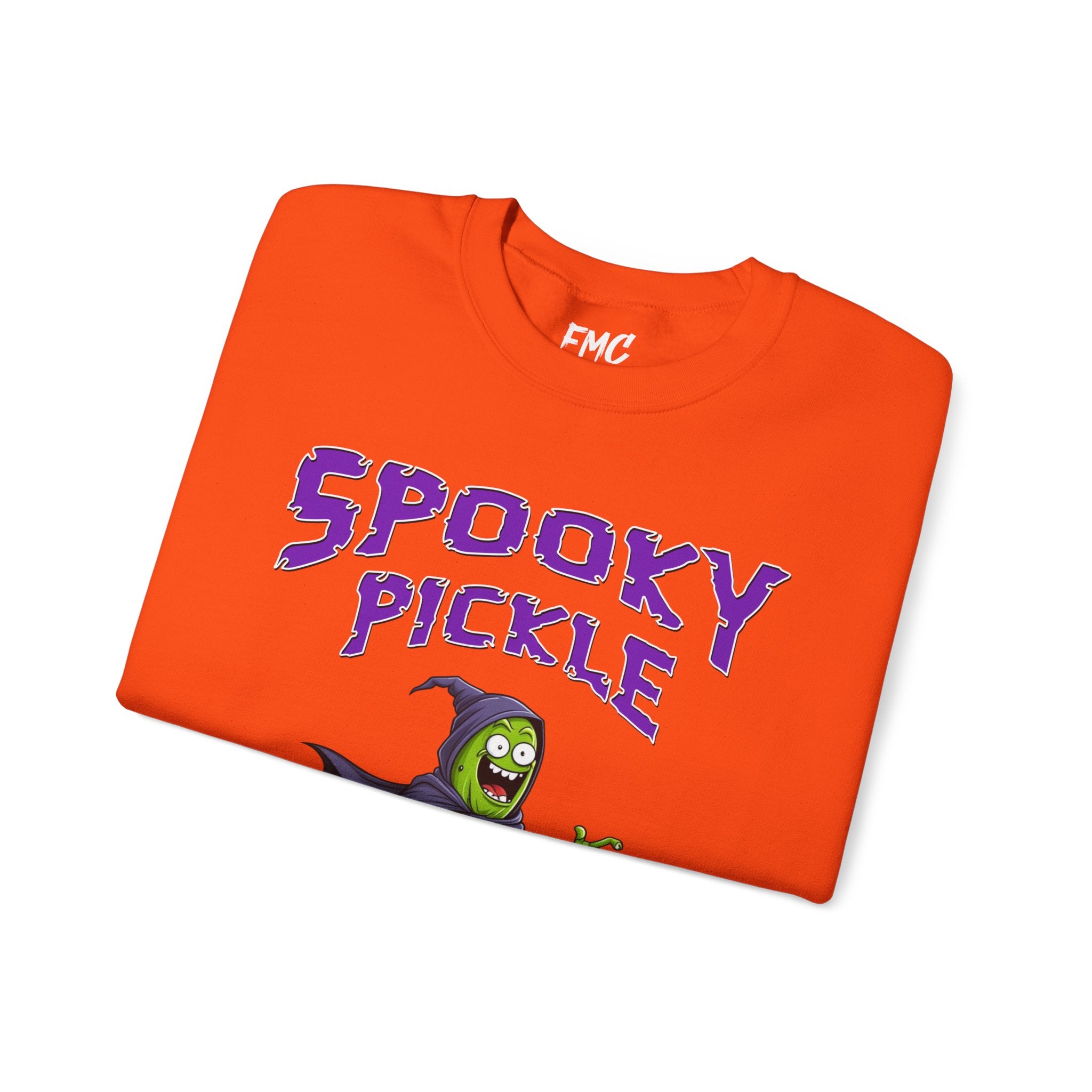 Spooky Pickle Adult Sweatshirt - Funny Pickle Halloween Adult Sweatshirt, Trendy Halloween Adult Sweatshirt, Ideal Halloween Gift
