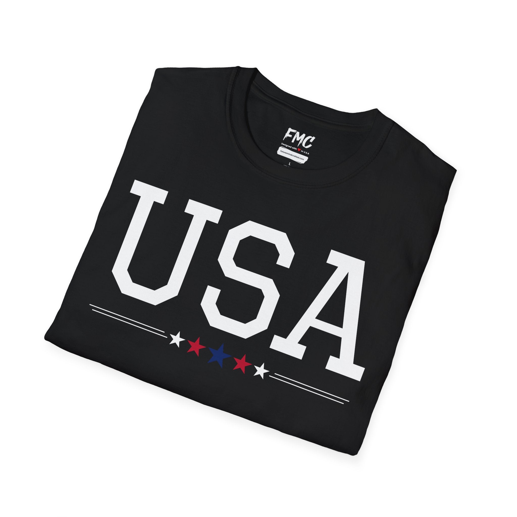 USA American Patriot T-Shirt with Five Star: Perfect 4th of July Shirt for Independence Day! Best Gift Unisex Tee