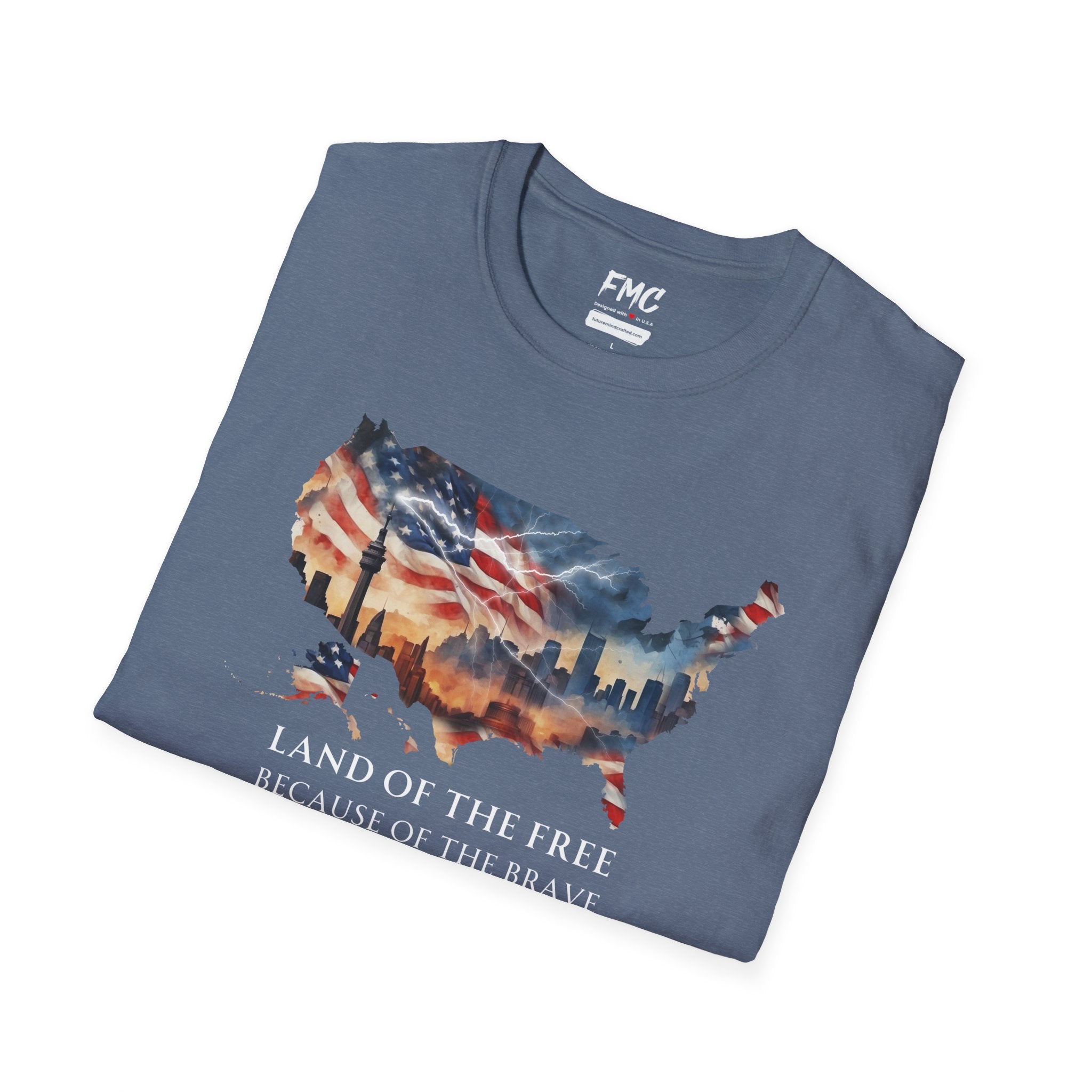 Land of the Free, Because of the Brave T-Shirt, 4th of July Shirt Gift,  Independence Day Shirt, Patriot Tee, 4th July Gift, Gift 4th July