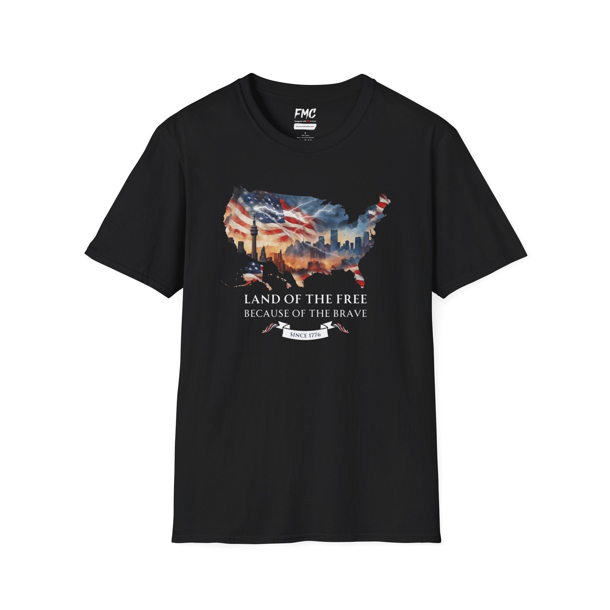 Land of the Free, Because of the Brave T-Shirt, 4th of July Shirt Gift,  Independence Day Shirt, Patriot Tee, 4th July Gift, Gift 4th July