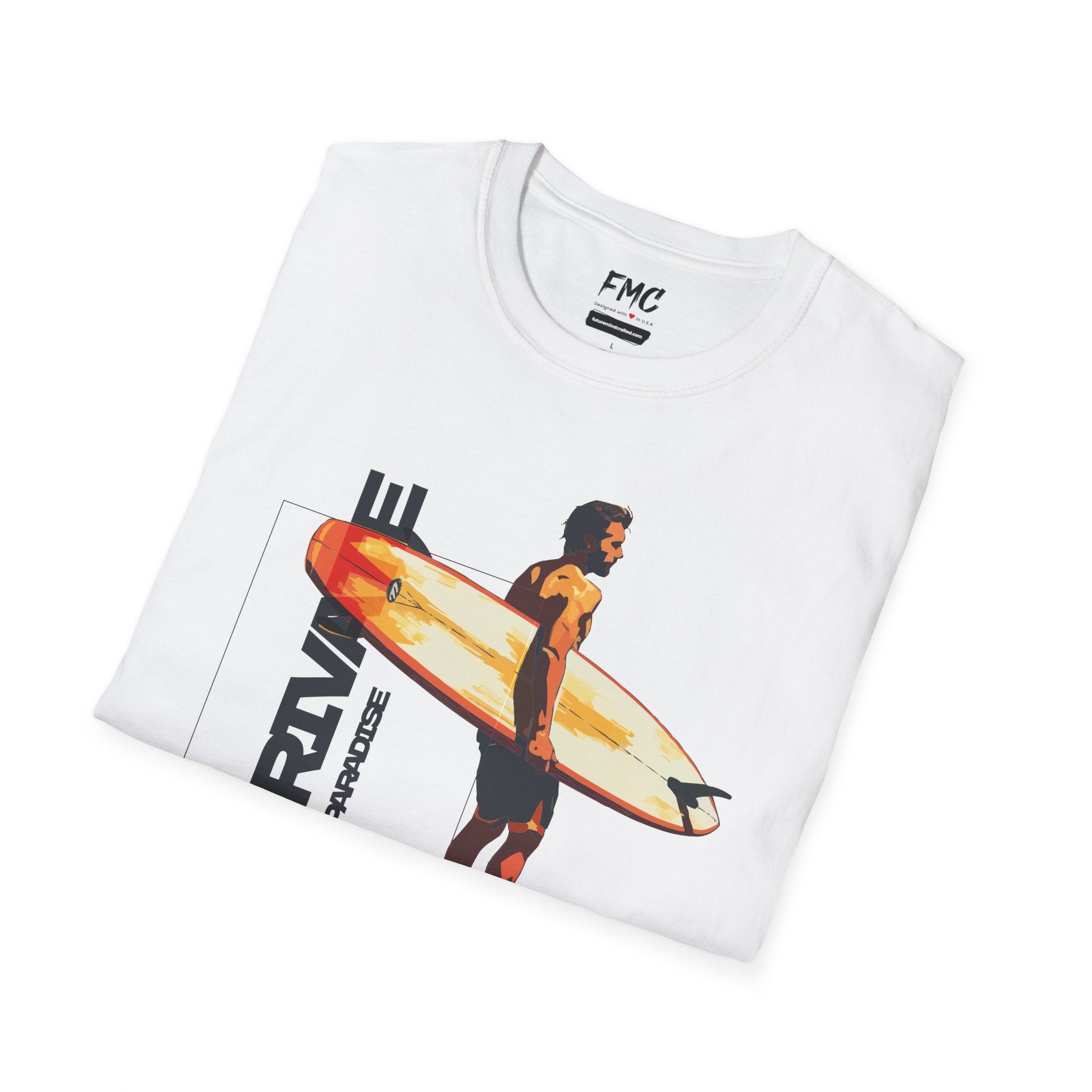 Private Paradise Tee - Surfing Man Shirt with Surf Quote, Cool Beach Shirt for Men, Trendy Summer Shirt and Beach Outfit, Perfect Vacay Tee