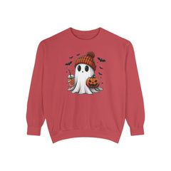 Halloween Spooky Ghost Comfort Colors Sweatshirt, Cute Ghost Sweatshirt, Halloween Sweatshirt, Cute Fall Sweatshirt Spooky Season Sweatshirt