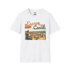 Vintage Postcard Shirt - Vintage Beach Escape Coast Tee, Cute Beach Shirt for Her, Trendy Summer Shirt and Beach Outfit, Ideal Vacay Shirt
