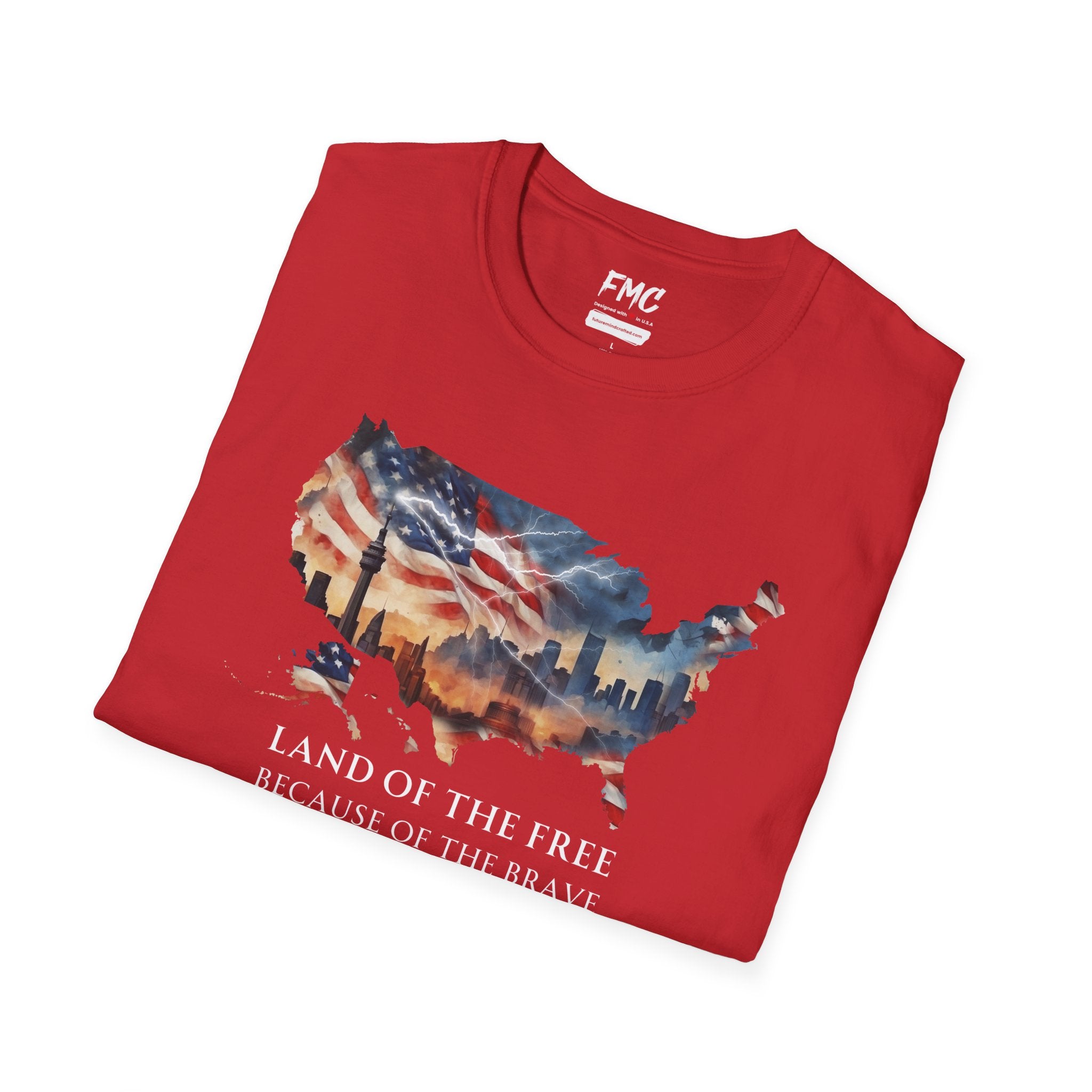 Land of the Free, Because of the Brave T-Shirt, 4th of July Shirt Gift,  Independence Day Shirt, Patriot Tee, 4th July Gift, Gift 4th July