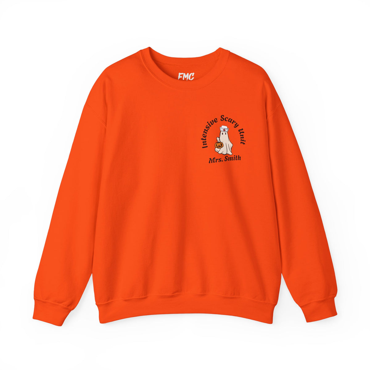 ICU Halloween Adult Sweatshirt - Custom Nurse Halloween Sweatshirt, Boo ICU Nurse Fall Sweatshirt, Boo Med Sweatshirt, Ideal Halloween Gift