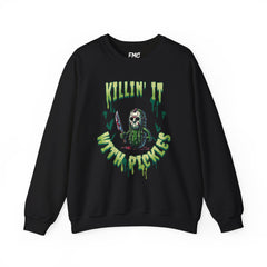 Pickle Jason Adult Sweatshirt - Pickle Jason Voorhees Halloween Adult Sweatshirt, Unisex Halloween Adult Sweatshirt, Pickle Lover Gift