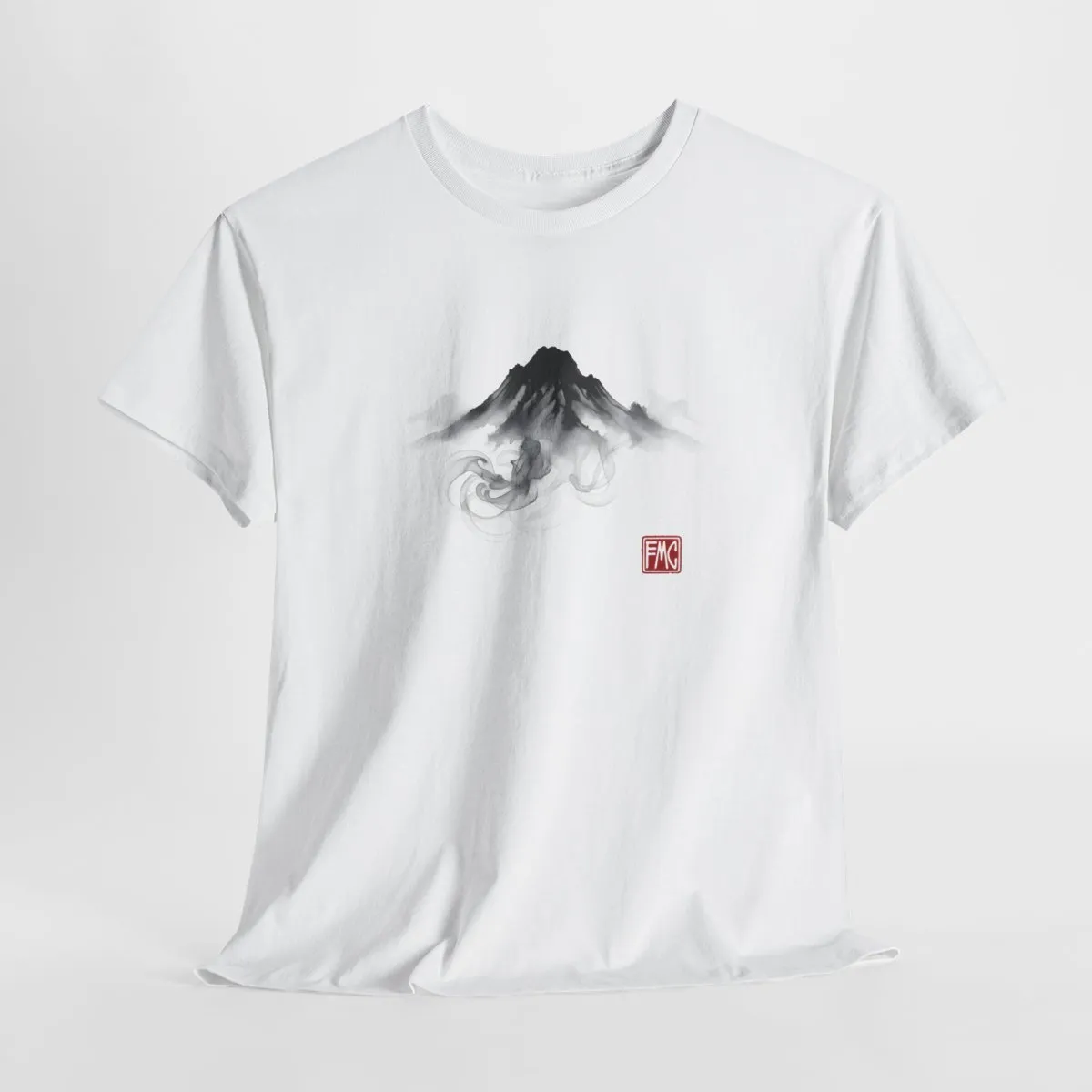 Zen Mountain | Modern Japanese Sumi-e Ink T-Shirt — image 3