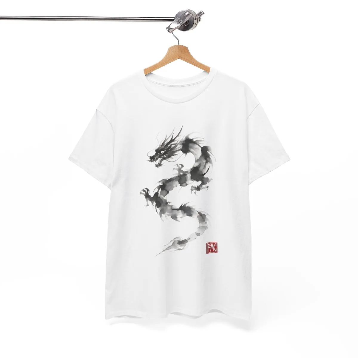 Ethereal Dragon | Modern Japanese Sumi-e Ink T-Shirt — image 5